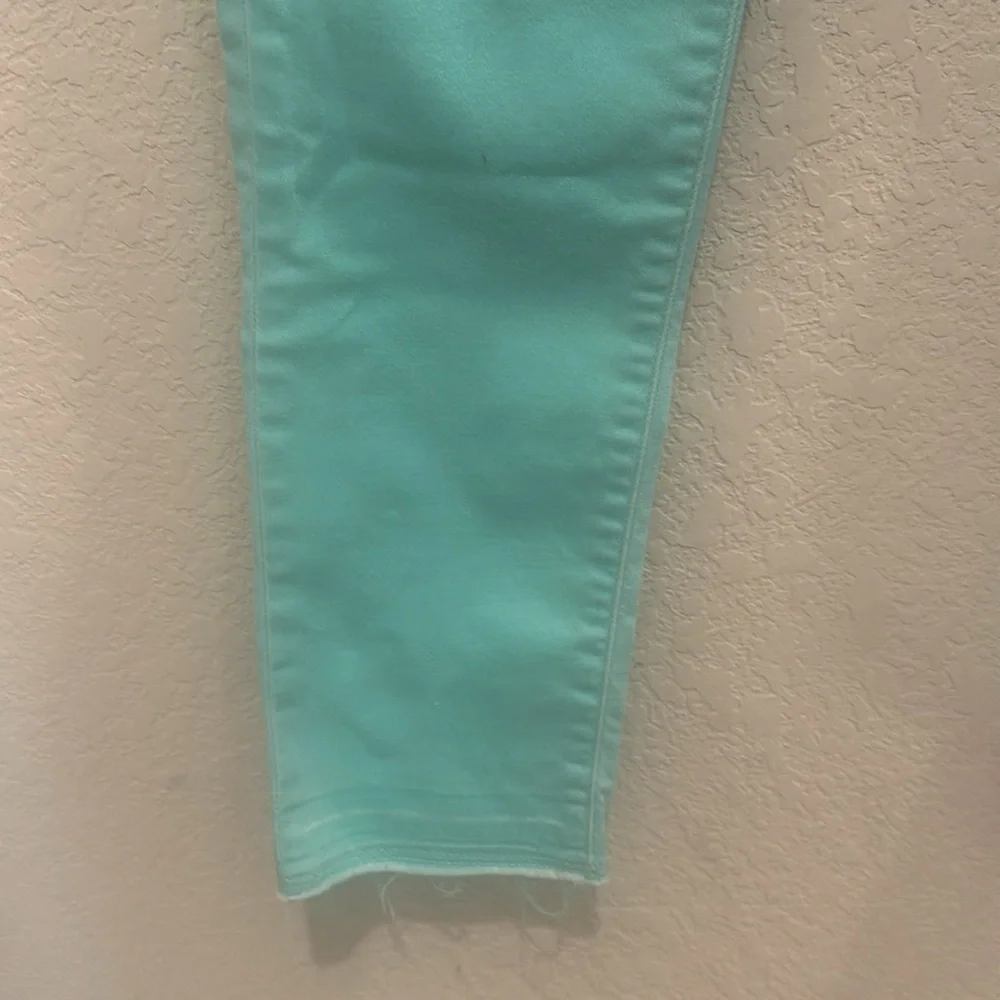 Gap denim light teal size 16 girls stretch super skinny ankle